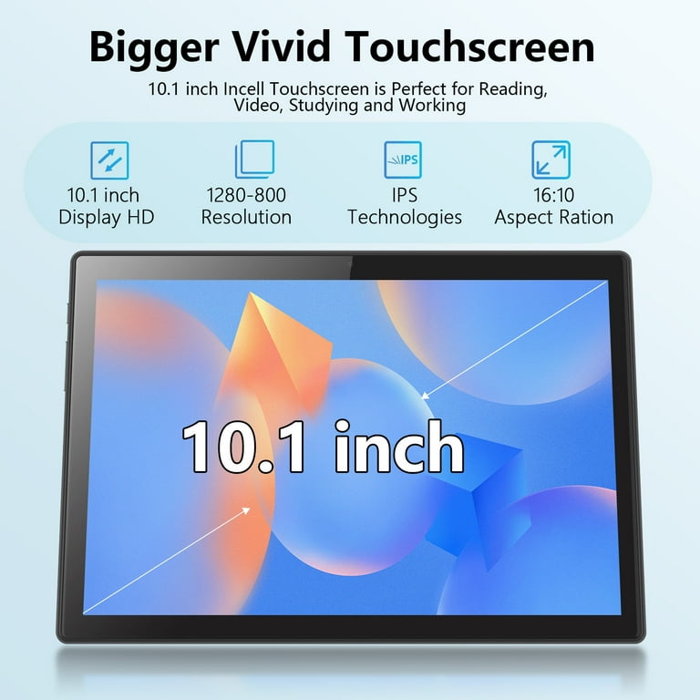 Crelander Tablet 10.4 inch Android 13,16GB RAM+128GB ROM, 1TB