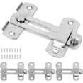 thumbnail image 5 of 4 Packs Barn Door Latches，3.93” x 2.75” Matte Black Stainless Steel barn gate flip Door Latch Bi-fold Door Lock,Sliding Door Antique Lock Gate Latches Wine Cabinet Closet Door Latches, 5 of 8