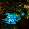 thumbnail image 5 of Wild Wings Artisan Glass Solar-Powered Illuminated Top Fill Hummingbird Feeder 16 oz, Blue Spring Rain, 5 of 13