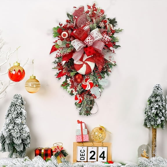 cvlncycling Christmas Wreath For Front Door/ Red Truck Christmas Wreath Garland/Wreath Fall /Wreath For Indoor Outdoor Home Door/Christmas Wreath /Christmas Tree