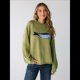 thumbnail image 4 of Top Holgado de Larga con Estampado Gráfico para Mujer, Estilo Urbano de Otoño, Estilo Y2K Verde M, 4 of 8