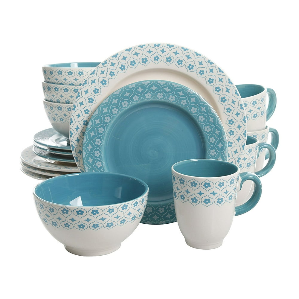 Gibson General Store 16 Piece Cottage Chic Ceramic Dinnerware Set