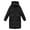 Black, variant on Lovskoo 2024 Womens Winter Coats Quilted Jacket Long Sleeve Casual Mid Length Knee Loose Slim and Thickened Hooded Coat Cotton Padded Outerwear Black