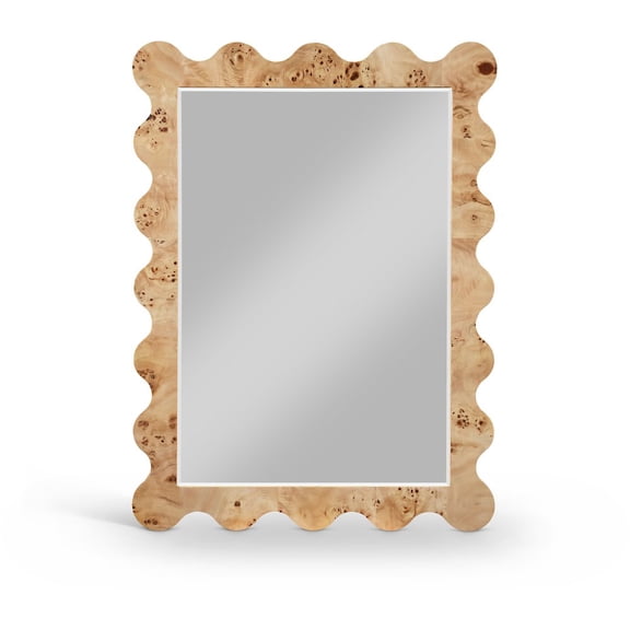 Meridian Furniture Vassa Natural Burl Veneer Mirror