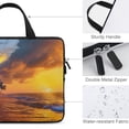 thumbnail image 3 of Werpe Sunset Palm Trees Laptop Bag Diving Fabric Soft Carrying Travel Case Idea Computer Protective Handle Case 17inch, 3 of 5