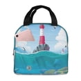 thumbnail image 1 of Easygdp Lighthouse Sea Port Bolsa Térmica Premium - Tela Oxford Impermeable, Gran Capacidad, Bolsillo Frontal, Unisex para Trabajo, Escuela, Actividades al Aire Libre y Picnics, 1 of 8