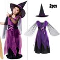 thumbnail image 3 of Disfraz de bruja de Halloween para niñas, disfraz infantil de vampiro, Caperucita Roja, princesa, disfraz para fiesta, ropa de diablo, 3 of 5