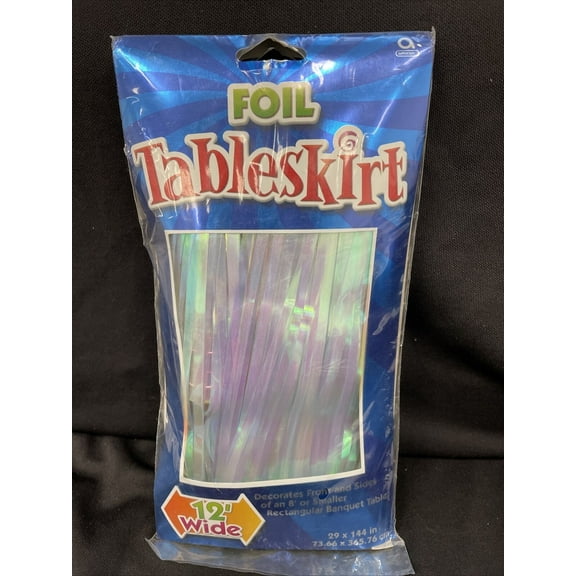 Amscan Table Skirt, One Size, Iridescent Shines Luminous Colors