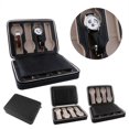 thumbnail image 3 of Estuche Joyero Spptty 8 rejillas PU negro almacenamiento para reloj Joyas, 3 of 7