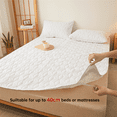 thumbnail image 3 of Waterproof Mattress Protector - Breathable Noiseless Mattress Cover Pad with 4 Elastic Corner Straps Fits up to 40 cm deep (grey,99×190cm), 3 of 6