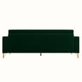 thumbnail image 6 of YYAo Convertible Sectional Sofa Couch, Modern Velvet Futon with Reversible Chaise for Living Room, Apartment and Small Space, Green, 6 of 9