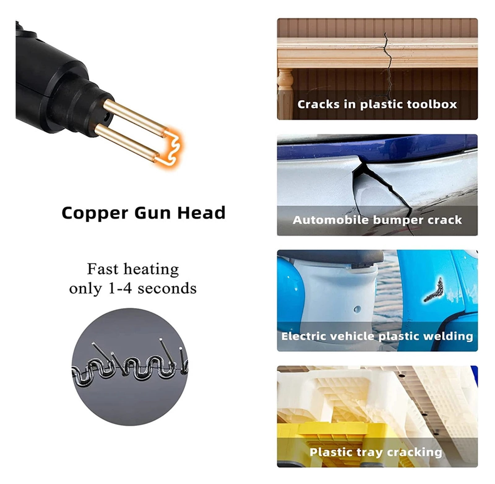 Plastic Welder Gun Hot Stapler Welding Machine Soldering Iron for Plastic Staple PVC Repairing Car