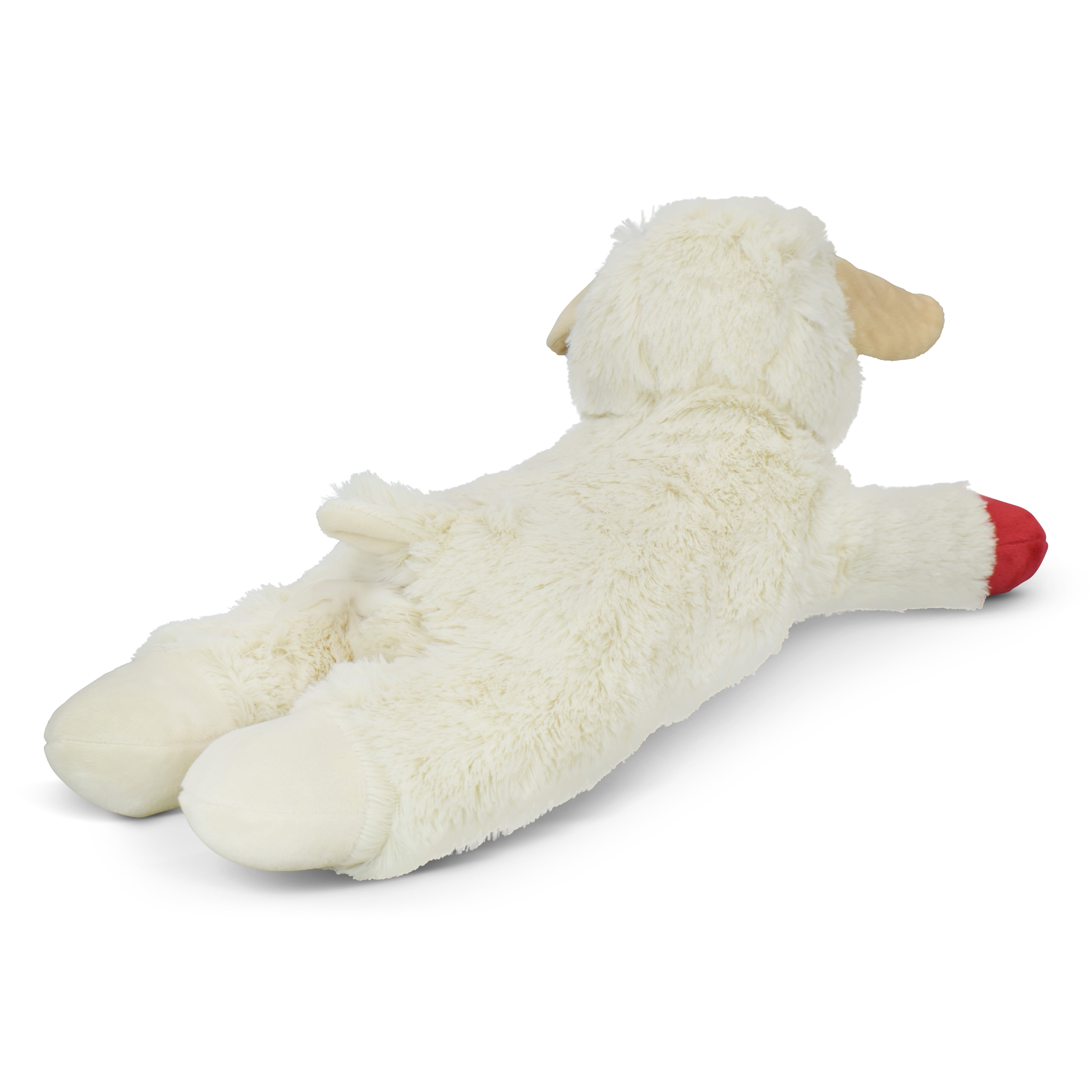 Multipet Jumbo Lamb Chop Plush Dog Toy with Squeaker, 18 inches