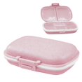 thumbnail image 1 of 1 paquete de organizador de pastillas diario, 8 compartimentos, estuche de viaje para pastillas para monedero de bolsillo, contenedor portátil para medicamentos y vitaminas, color rosa, 1 of 5