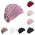 thumbnail image 5 of Women Cotton Elastic Beanie Soft Turban Bonnet Head Wrap Hedging Louver Chemo Hat, 5 of 5