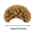 thumbnail image 3 of Pet Wig For Halloween And Photos, Funny Dog Wig With Adjustable Band, Cat And Dog Hairpiece For Halloween Parties And Holidays,Light Brown - 14Cm, 3 of 4
