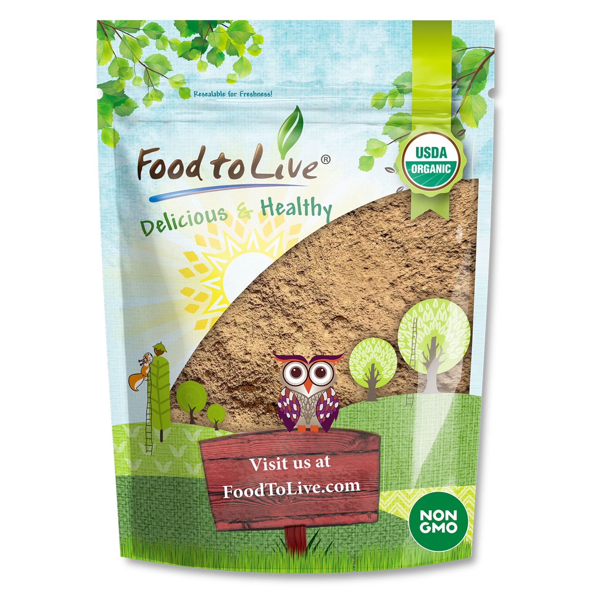 Organic Energize Chocolate Protein Mix, 1 Pound – Vegan, Kosher, Bulk – by Food to Live