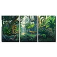 thumbnail image 2 of wall26 Canvas Print Wall Art Set Fantasy Green Tropical Jungle &amp; River Floral Nature Illustrations Modern Art Rustic Scenic Relax/Calm Wilderness for Living Room, Bedroom, Office - 24"x36&qu, 2 of 4
