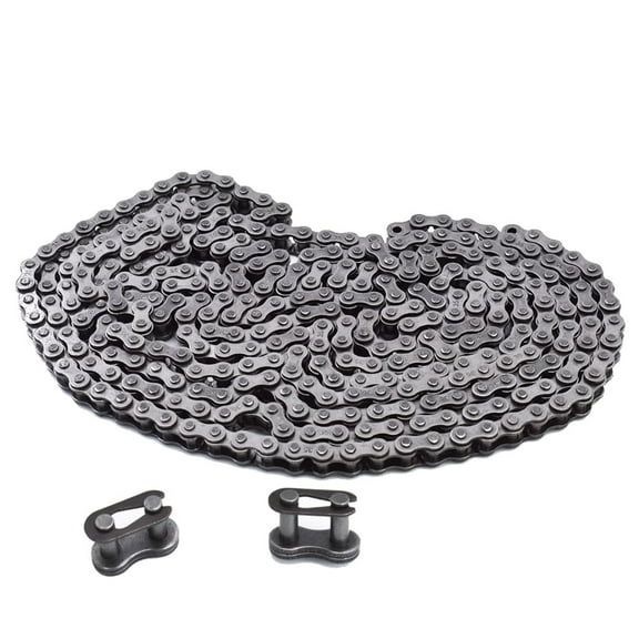 PET-U 35 Roller Chain 10 Feet Carbon Steel Chain, Carbon Steel Roller Chain with 2 Connecting Links for Go Kart, Motorcycles Chain Replacements