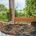 thumbnail image 2 of Ambesonne Tropical Fitted Round Tablecloth, Simple Modern Leaves Art, 40"- 44" Diameter, Cinnamon and Warm Taupe, 2 of 5