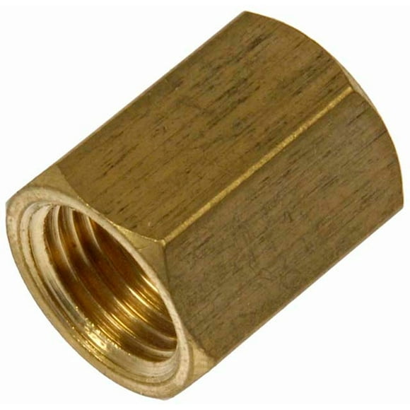 Dorman Coupler Fitting 43375 AutoGrade; Union; 3/16 Inch Tube x 3/16 Inch Tube; Straight; Brass; Single