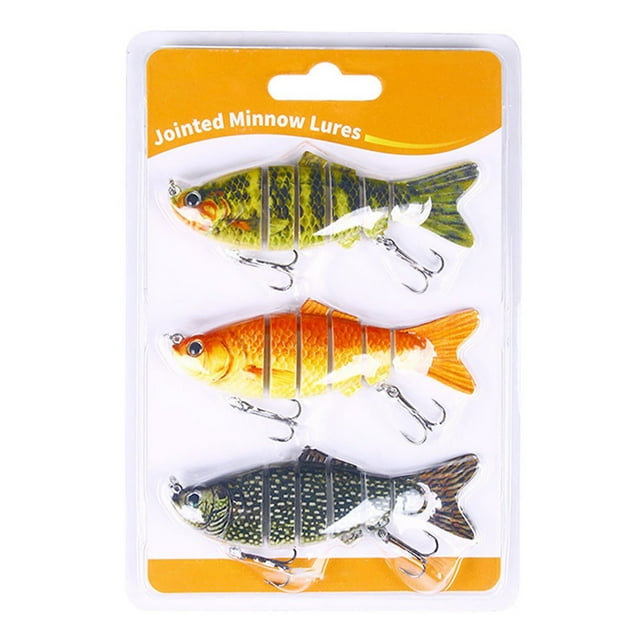 Ensemble de 3 Hameçons de Simulation 3D en Forme de Poisson Réaliste pour Lac Rivière pour Amateurs de Pêche Débutants