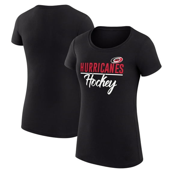 Women's G-III 4Her by Carl Banks Black Carolina Hurricanes Super-Slim Fit Lightweight Team Sport T-Shirt
