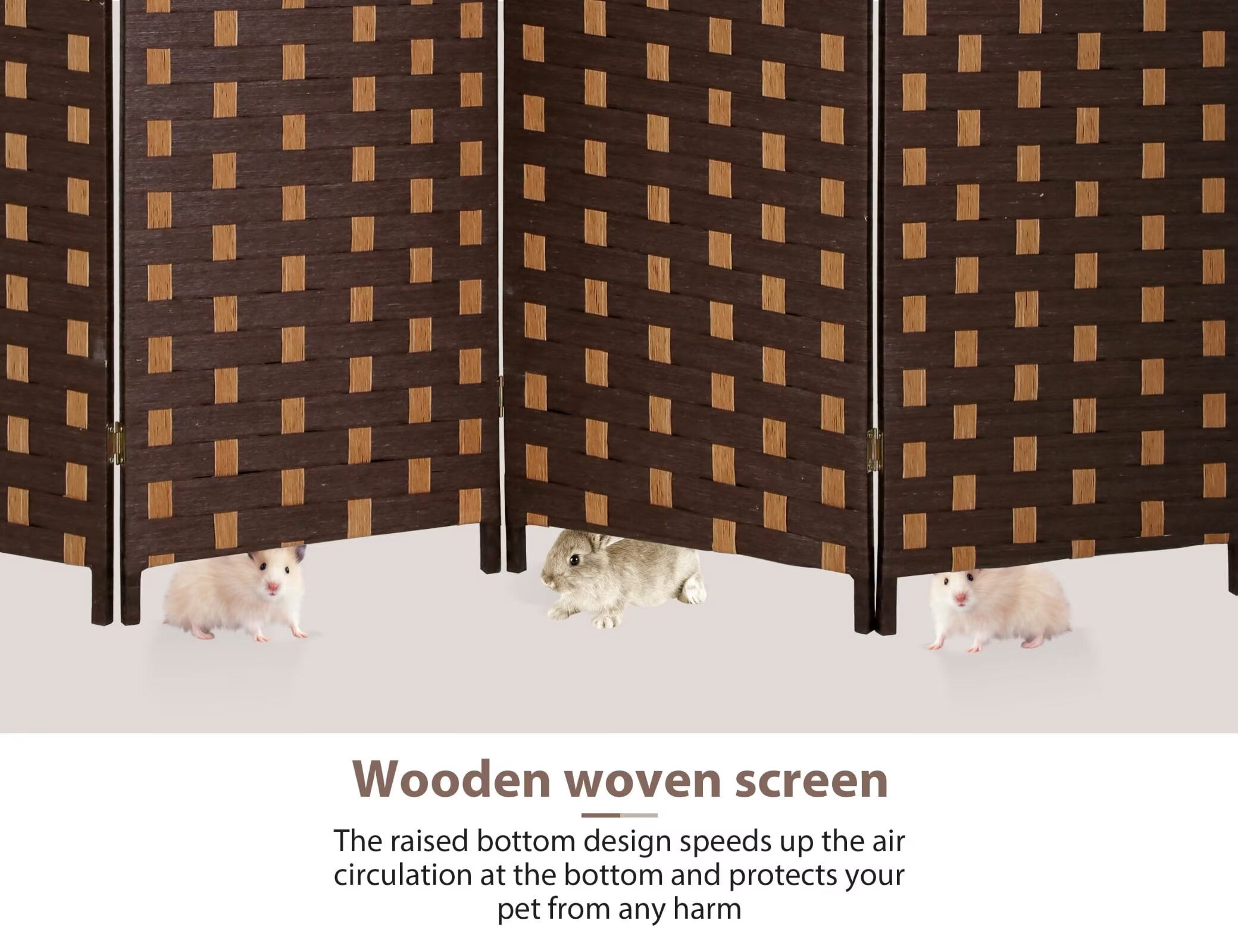 YRLLENSDAN,4 Panels,Room Divider Panel,Wall Divider for Room Separation,Privacy Screen Indoor,Foldable,Portable,Wooden,Independent Type,Cm