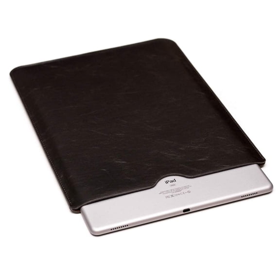 Dockem Executive Sleeve for iPad 9, 8, 7 (2021, 2020 & 2019), Air 3 (2019), Pro 10.5 (2017): Premium Dark Brown Synthetic/Vegan Leather, Microfiber Lining, Slim, Simple, Slip-on Tablet Case