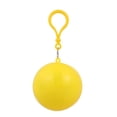 thumbnail image 2 of Himition 4 Pcs Disposable Ball Poncho Unisex Easy Carry Keyring Ball Raincoat Rain Poncho Rainwear Keyring Ball Practical (White, Yellow, Red, Green), 2 of 5