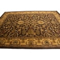 thumbnail image 6 of Dark Brown Floral Modern 8X11 Oriental Hand-Tufted Rug, 6 of 11