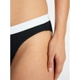 thumbnail image 4 of Time and Tru Women's and Women's Plus Size Contrast Banded Bikini Bottoms, Sizes XS-3X, 4 of 5