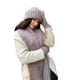 thumbnail image 5 of Sunloudy - Guantes tejidos para mujer, gorro, bufanda, suave, cálido, para invierno, color sólido, accesorios de moda para clima frío Sunloudy  moda, 5 of 5