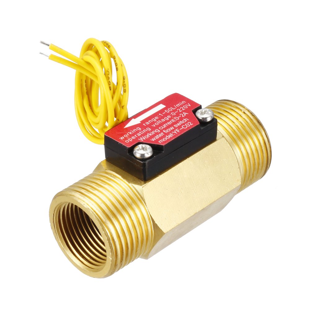 G3/4 Hall Effect Liquid Water Flow Sensor Switch Flowmeter Meter Counters 150L/min YFC02