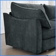 thumbnail image 3 of Grey Modern Chenille Storage Sofa - 2/3/4-Seat for Living Room with Wrapped Backrest & Rolled Piping, 3 of 9