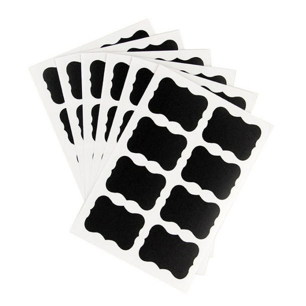 Reactionnx 40Pcs Chalkboard Labels Stickers Set, Waterproof Jar Labels, Peel and Stick for Mason Jars Glass Bottles, Pantries, Craft Rooms(1.93