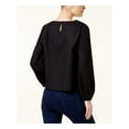 thumbnail image 2 of INC Womens Black Embellished Long Sleeve Scoop Neck Tunic Top XL, 2 of 2