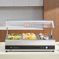 thumbnail image 4 of Dual Soup Kettles + Six-Well Warming Pan Commercial Soup Warmer with Dust Cover - Hot Pot, Stew & Buffet Food Warmer Equipment, 4 of 10