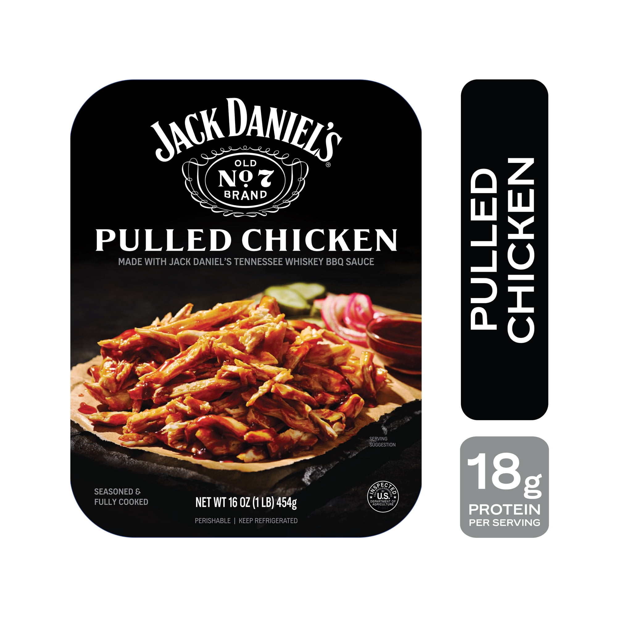 Jack Daniel’s Seasoned Pulled Chicken, Refrigerated Entree, 16 oz