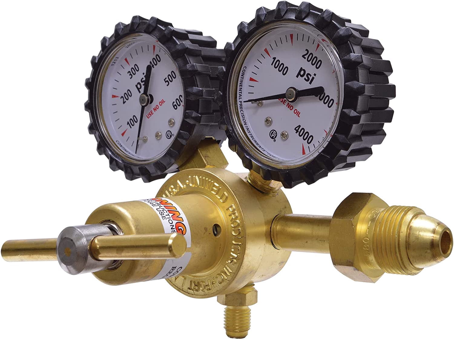 Uniweld RHP400 Nitrogen Regulator with 0-400 PSI Delivery Pressure, CGA580 Inlet Connection and 1/4-Inch Male Flare Outlet Connection