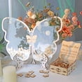 thumbnail image 1 of Caja de Madera con Mensaje de Boda Hot6sl con Mariposas para Entrega de Invitados, 1 of 7