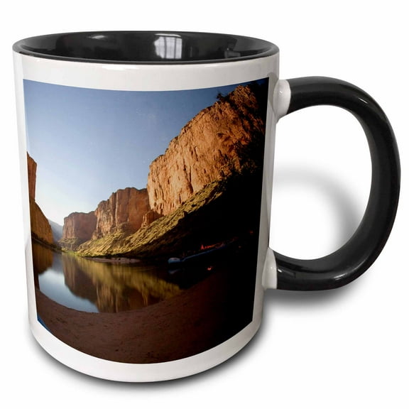 3drose, Colorado River, Grand Canyon, Arizona, Usa - Us03 Dpb0082 - Douglas Peebles, 11oz Two-tone Black Mug