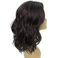 thumbnail image 5 of LUXLUXE Rayana Wavy 15 Inch Long 4X4 Hand-Tied Lace Front Wig, Heat Resistant Fiber, Dark Brown, 5 of 7