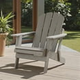 thumbnail image 2 of Tcbosik Adirondack Chair, Outdoor Folding Chair, Wooden Patio Chair for Lawn, Garden, Porch, Space Saving, Grey, 2 of 8