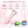 thumbnail image 6 of Hoey 4 in 1 Electric Lady Shaver,Women Razors for Shaving Cordless Painless Shaver for Women Face, Legs and Underarm, Portable Bikini Trimmer Wet & Dry Hair Removal, Cordless - Micro USB Rechargeable, 6 of 7