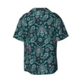 thumbnail image 5 of Uemuo Vintage Floral Pattern Cotton Linen Short Sleeve Shirts,Casual Lightweight Button Down Shirts,Vacation Beach Summer Tops-X-Large, 5 of 7