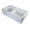 White, variant on ALFI brand AB3618DB-B 36" Biscuit Smooth Apron Thick Wall Fireclay Double Bowl Farm Sink