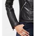 thumbnail image 3 of Bar III Womens Faux Leather Winter Moto Coat Black L, 3 of 3