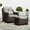 Chestnut Wicker-Brownish Gray, variant on CHITA Outdoor Chestnut Wicker Swivel Glider Chair and Ottoman with Cushion, Brownish Gray
