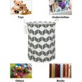 thumbnail image 3 of Grand Panier de Rangement, Bac de Rangement Pliable Rond, Panier à Linge/salle de Bain/décor Maison/panier/boîtes/vêtements Bébé (Vague Noire), 3 of 8